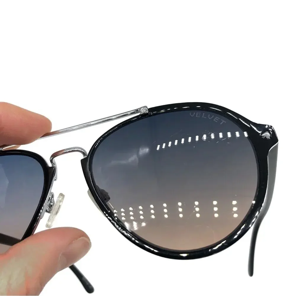 VELVET Jesse Aviators Navy Blue Pink